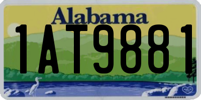 AL license plate 1AT9881