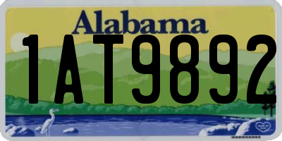 AL license plate 1AT9892