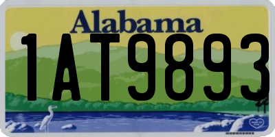 AL license plate 1AT9893