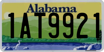 AL license plate 1AT9921