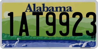 AL license plate 1AT9923