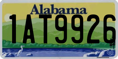 AL license plate 1AT9926
