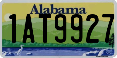 AL license plate 1AT9927