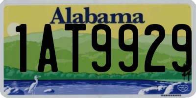 AL license plate 1AT9929