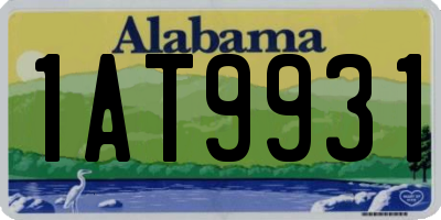AL license plate 1AT9931