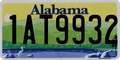 AL license plate 1AT9932