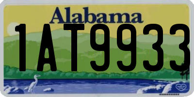 AL license plate 1AT9933