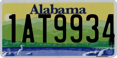 AL license plate 1AT9934