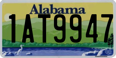 AL license plate 1AT9947