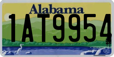 AL license plate 1AT9954