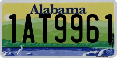 AL license plate 1AT9961