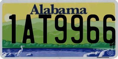 AL license plate 1AT9966