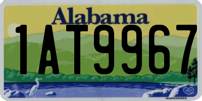 AL license plate 1AT9967