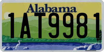 AL license plate 1AT9981