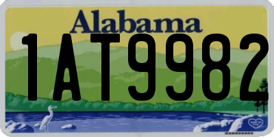 AL license plate 1AT9982