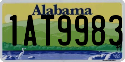 AL license plate 1AT9983