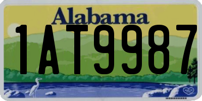 AL license plate 1AT9987
