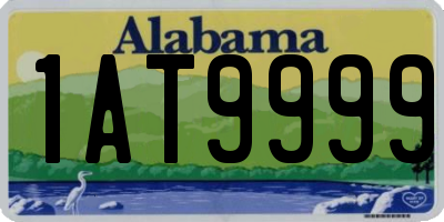 AL license plate 1AT9999