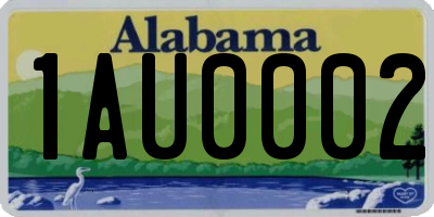 AL license plate 1AU0002
