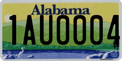 AL license plate 1AU0004