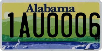 AL license plate 1AU0006