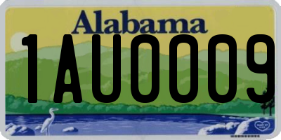 AL license plate 1AU0009