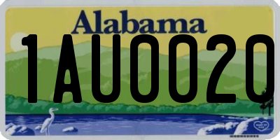 AL license plate 1AU0020