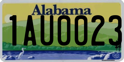 AL license plate 1AU0023