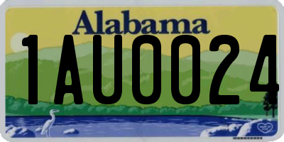 AL license plate 1AU0024