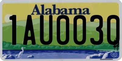 AL license plate 1AU0030
