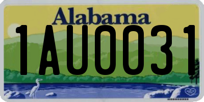 AL license plate 1AU0031