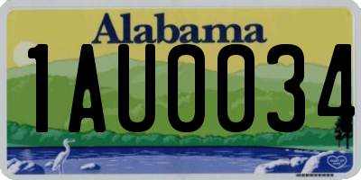 AL license plate 1AU0034