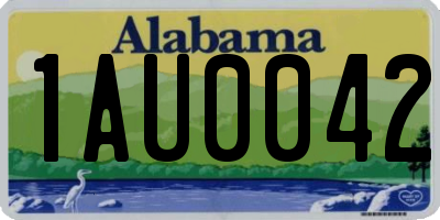 AL license plate 1AU0042