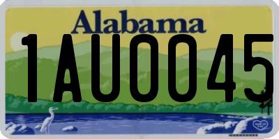 AL license plate 1AU0045