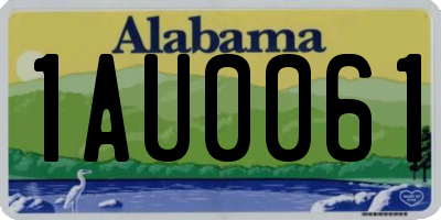 AL license plate 1AU0061