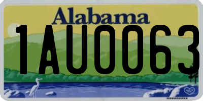 AL license plate 1AU0063