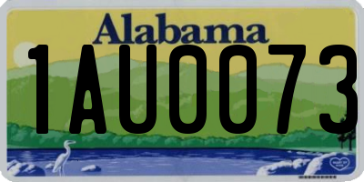 AL license plate 1AU0073
