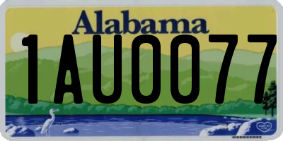 AL license plate 1AU0077