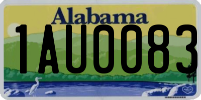 AL license plate 1AU0083