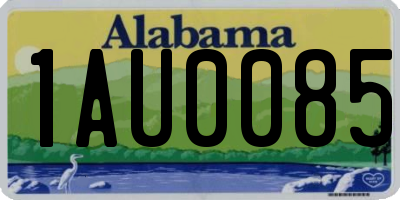AL license plate 1AU0085