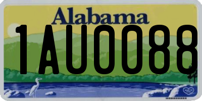 AL license plate 1AU0088