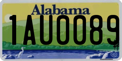 AL license plate 1AU0089