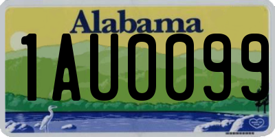 AL license plate 1AU0099