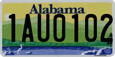 AL license plate 1AU0102