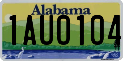AL license plate 1AU0104