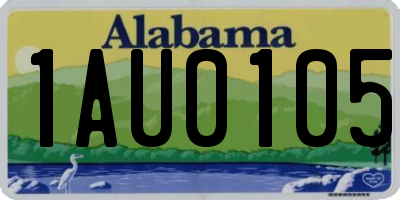 AL license plate 1AU0105