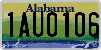 AL license plate 1AU0106