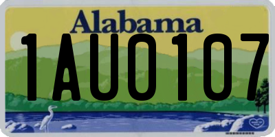 AL license plate 1AU0107