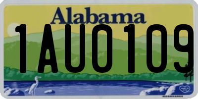 AL license plate 1AU0109