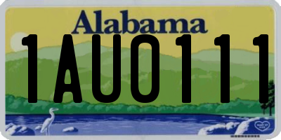 AL license plate 1AU0111